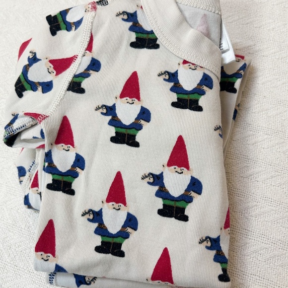 Hanna Andersson Gnome Print Pajama Set - Red, Blue, Cream - sz 5 - Picture 15 of 15